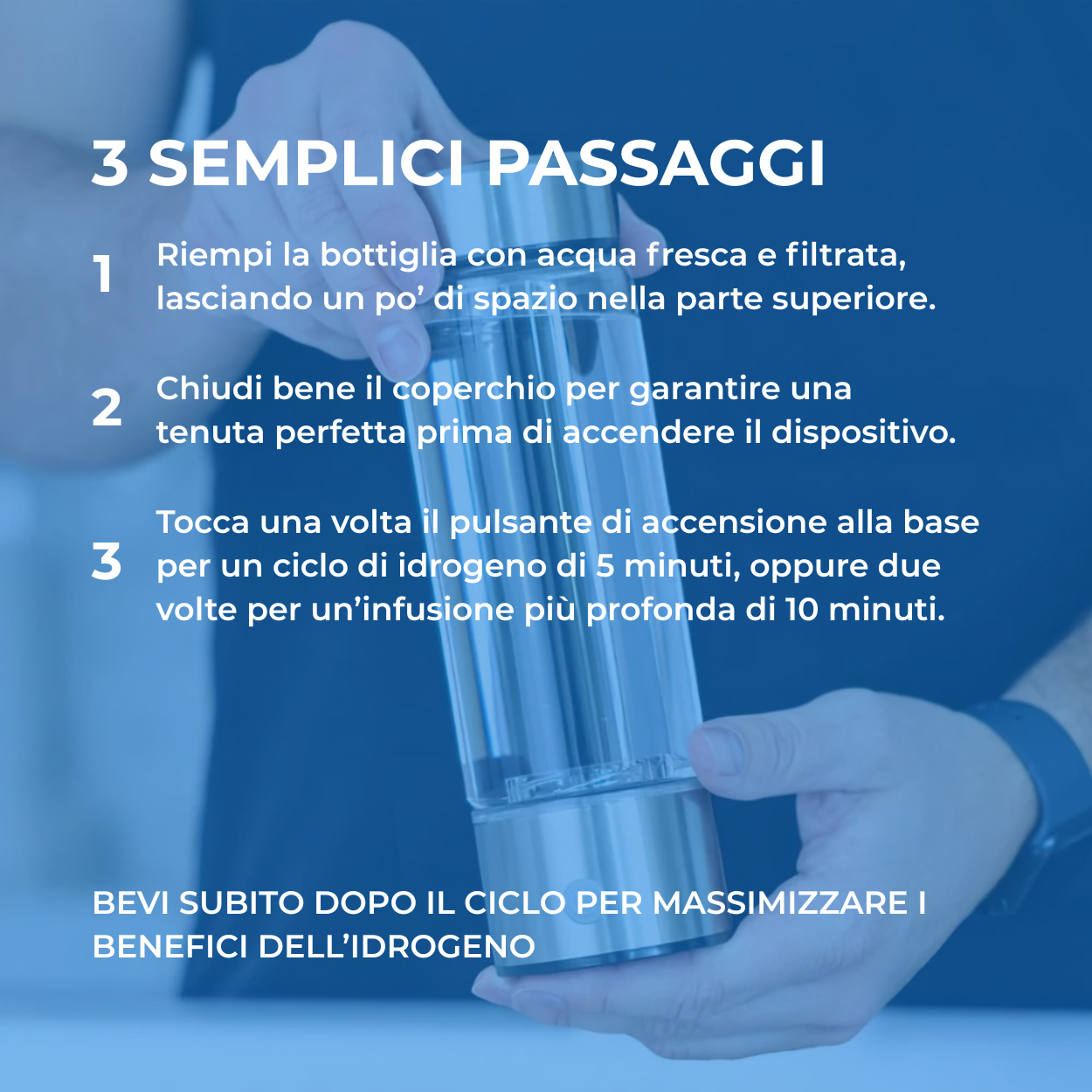Vita Bianca™ Bottiglia ad Acqua Idrogenata